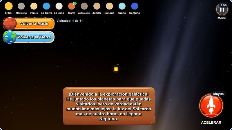 Captura del juego: Viaja por el sistema solar